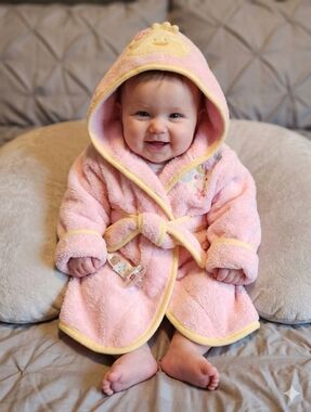 Vintage Koala Baby Pink Duckie Robe 🐤 Soft Plush Bathrobe 0-9M Babies R Us
